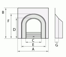 Corbel Mantel Arch Dimensions 